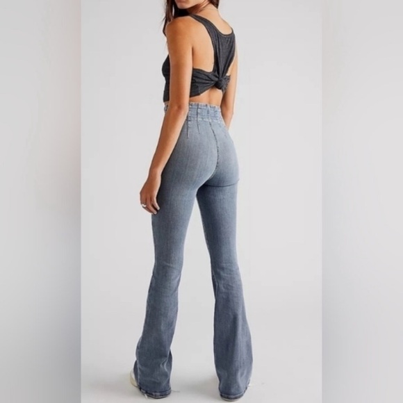 NEW Free People We The Free Jayde Flare High Rise Jeans 31 - Picture 7 of 12